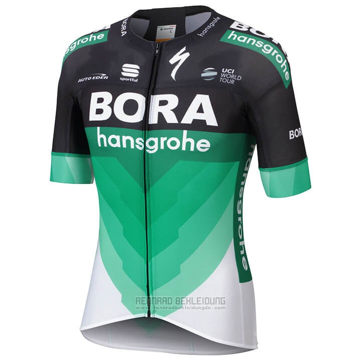 2018 Fahrradbekleidung Bora Grun Trikot Kurzarm und Tragerhose